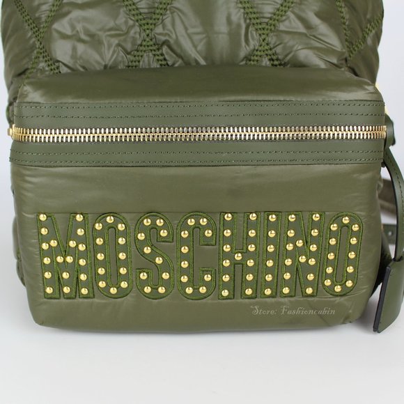 NWT MOSCHINO Studded Logo Backpack NWT MOSCHINO Studded Quilted Logo Backpack | Studded Bag  main image 3